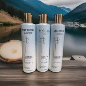 Michiru Silicone Free Hydrating Conditioner 9 fl oz w/ Yuzu & Peony Extract 3 PK
